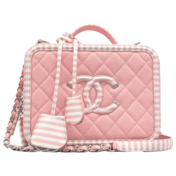 CHANEL Handbags - 100% Authentic CHANEL Vanity case Quilted Leather Satchel Bag